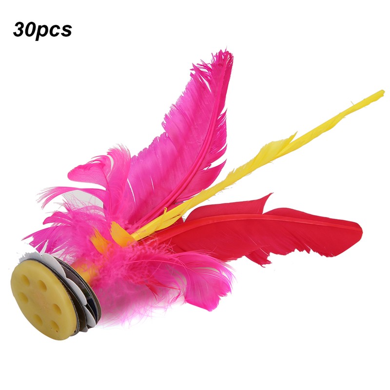 30Pcs Kick Shuttlecock Colorful Chinese Jianzi for Foot Sports Outdoor