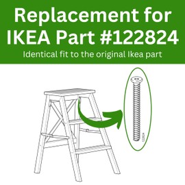 Spare Hardware Parts Replacement for IKEA Furniture Euro Screw with Neck SPEC Screw - Part #122824 | Euro Screw M6.2-1.8×55 with 4mm Hex Recess | Pack of 10