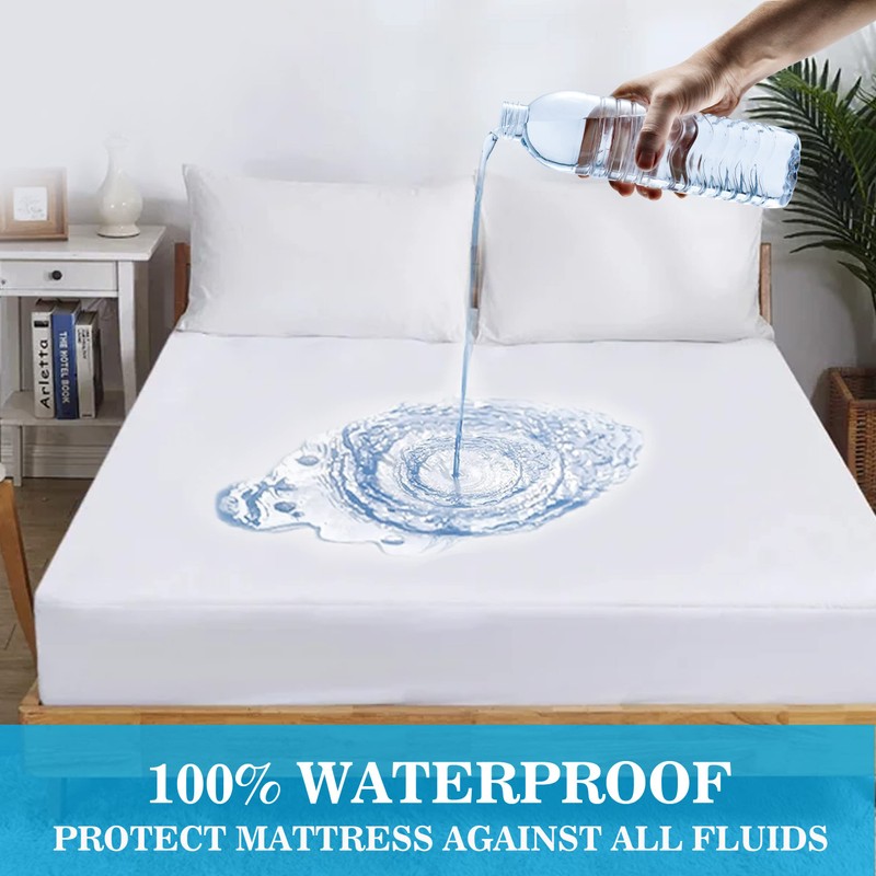 1Above 100% Waterproof Mattress Protector, Anti-Allergy and Breathable Material Mattress