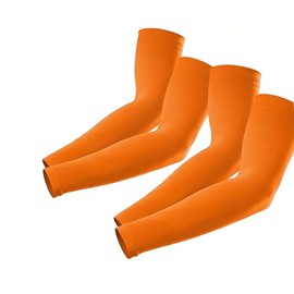 TEVEUNI 2Pairs Arm Sleeves for Women Men with Hand Cover Compression Arm Sleeve Tattoo Cover Up Sleeves to Cover Arms Women's Warm & Cooling Arm Warmers