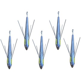 Grip Weight For Sea/Beach Fishing/gripper weights/Breakaway (5 Pack) 3oz 4oz 5oz 6oz 7oz 8oz 9oz (5oz x 5)