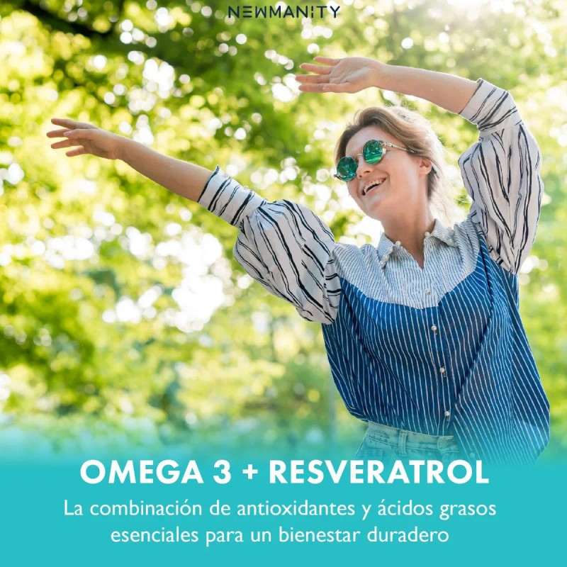 Omega 3 Resveratrol Con Licopeno Newmanity 180 Caps Sin Sabor
