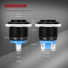 DaierTek 12V 19mm Momentary Horn Push Button Switch Black Metal