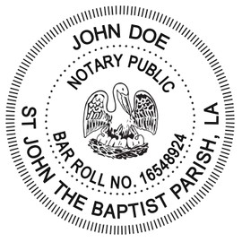 Round Attorney Stamp for State of Louisiana - Top Brand Unit with Bottom Locking Cover for Longer Lasting Stamp - 5 Year Warranty