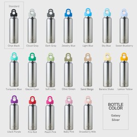 REVOMAX Official REVOMAX Cap Sold Separately, 32 oz (950 ml), Carbonated Carbonated Stainless Steel Bottle, 18 Hours, Keeps Cold for 36 Hours, Vacuum Insulated, Water Bottle, Gift, Galaxy Silver