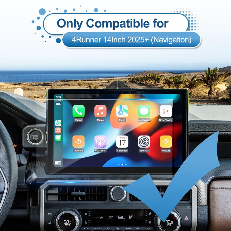 Coleya for 2025 Toyota 4Runner Screen Protector for Toyota 4Runner