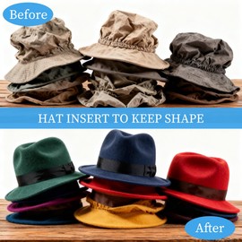 DOITOOL 10Pcs Baseball Cap Inner Support Stands Clear Plastic Hat Shaper Display Holder for Hat Storage and Deformation Prevention