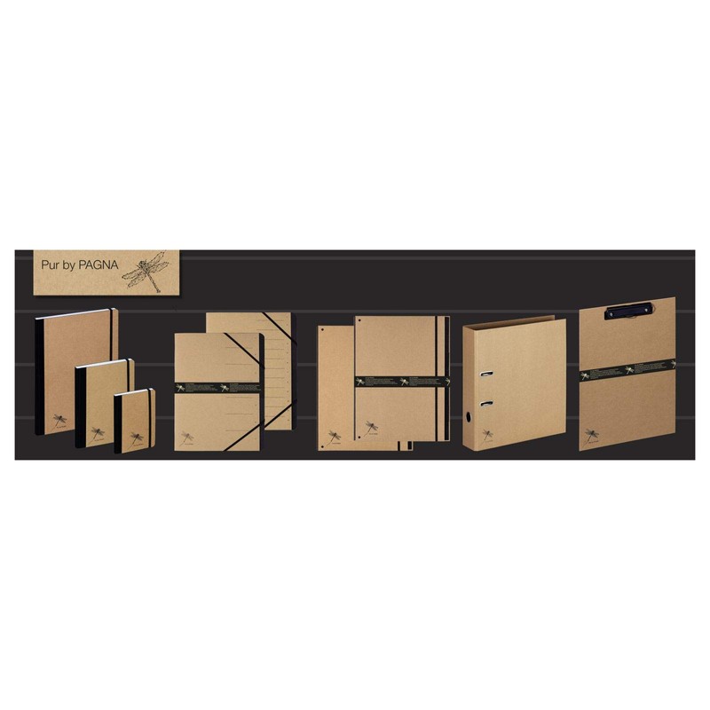 PAGNA Document Folder 2-Ring Mechanism Kraft Paper Natural