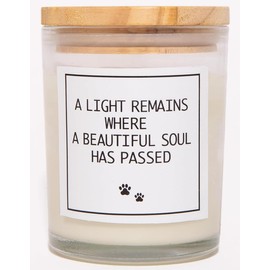 Dog Memorial Gifts for Loss of Dog, Bainbow Rridge Dog Memorial Gifts, Pet Loss Sympathy Gift, Cat Memorial Gifts, Vanilla Scented Candle