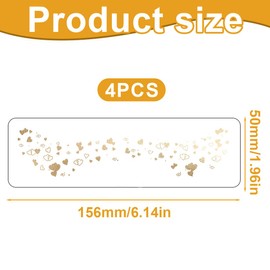 JAWUZ Pack of 4 Glitter Freckles Makeup Patches, Glitter Face Freckles Tattoo, Waterproof Golden Smooch, Valentine's Day, Temporary Tattoos, Festival Freckles, for Party, Performances, a