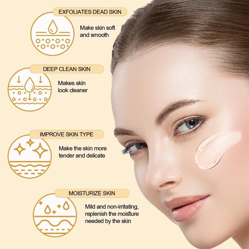 1Pcs Orange Exfoliating Gel Scrub for Face and Body Skin,