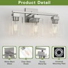 Espird Brush Nickel Bathroom Vanity Light - 3 Light Bathroom