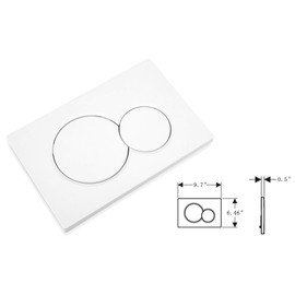 Dual-Flush Actuator Plate for Concealed Cisterns Alpine White Compatible With 115.770.11.5 Sigma01 Wall Mount Toilets Series