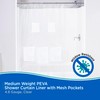 Kenney KN61447 Medium Weight 5 Gauge Waterproof PEVA Shower Curtain