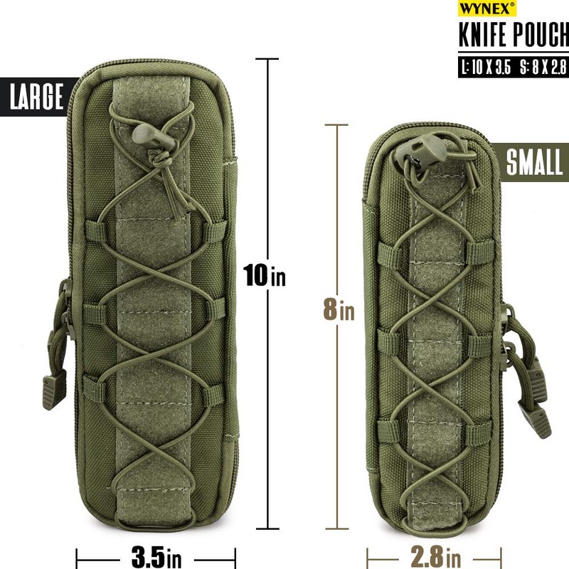 WYNEX Tactical Small Molle Pouch Nylon Knife Sheath Flashlight Holder