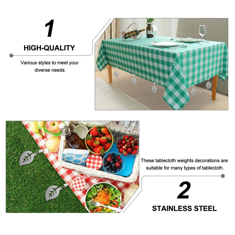 Gadpiparty Stainless Steel Table Cover Weights Outdoor Picnic Table Clips