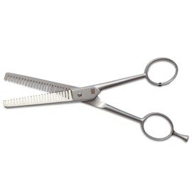 Mars Professional Nickel Plated Steel Thinning Scissors Shears, Double Toothed Blades, 7" Length