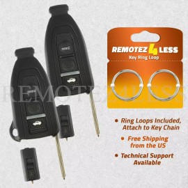 Remotez4less 2 For 2004 2005 2006 Lexus LS430 Replacement Remote Fob Shell Case Pad Uncut Key