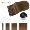 Extensiones de cabello con clip WindTouch, cabello humano real, castaño