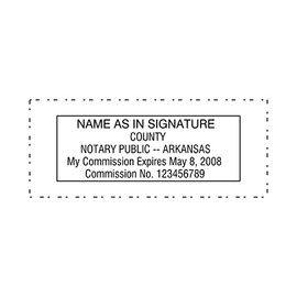 Pre Ink Notary Stamp - Arkansas