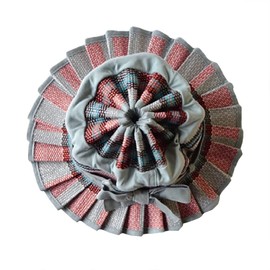 YOUHA Kids Straw Hat, Spring and Summer, Wide Brim, Chin Strap, Small Face Effect, Geometric Pattern, Foldable, Children's Hat, UV Protection, Sun Protection, Portable and Convenient for Outdoor