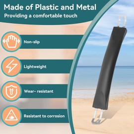 HERCHR Tirador De Asa para Equipaje, 24,6 Cm Correa De Repuesto Portátil Reemplazo De Empuñadura con Tapa De Extremo De Metal para Maleta Funda para Equipaje