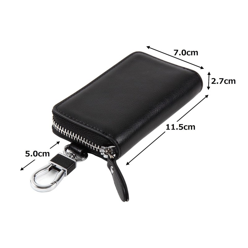 Four Pary Smart Key Case, Genuine Leather, Compatible with Large