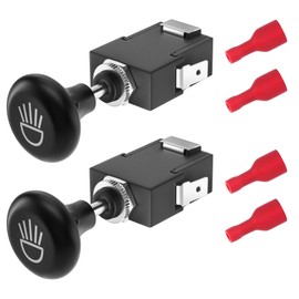 10L0L Universal Golf Cart Light Switch, Push Pull Headlight Switch Button 12Volt 15AMP On Off Light Button Replace for Yamaha, Club Car, EZGO Golf Cart - 2 Pack