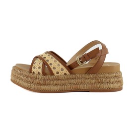 Dolce Vita Women's WRILEY Sandal, Saddle Woven Raffia, 8.5