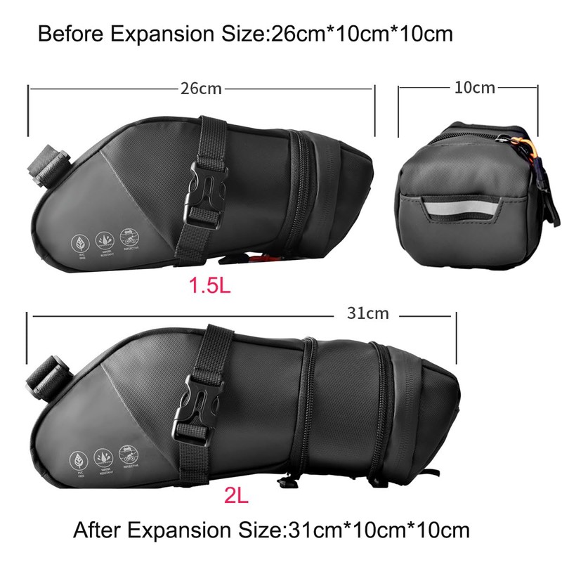 CCKOLE Bicycle Saddle Bags Bicycle Saddle Bag with Reflective Bicycle