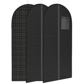 Your Bags - Bolsas de viaje para ropa (3 unidades, resistentes, ligeras, 122 x 61 cm), Tartán negro, One_Size,