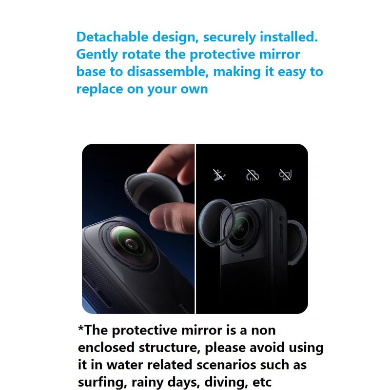 Lens Protective Guard Cover Cap for Alevnr Insta360 X5