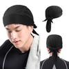 Annhua Men's Pirate Scarf Bandana Cap Bandana Cap, Black, M