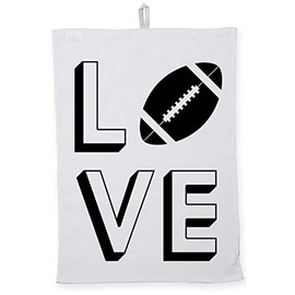 Hippowarehouse Love American Football Tea Towel Eco Printed Dish Cloth Kitchen accessory 50cmx70cm 100% Cotton