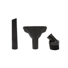 Shop-Vac 9064300 1.25 Inch Diameter Cleaning Kit, Includes Round Brush, Crevice Tool, and Gulper Nozzle, Black, Ideal for Upholstery, Blinds, and Car Interiors (1-Pack)