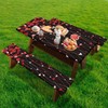 Hudotybom Picnic Table Set - Valentines Day Covers & Bench