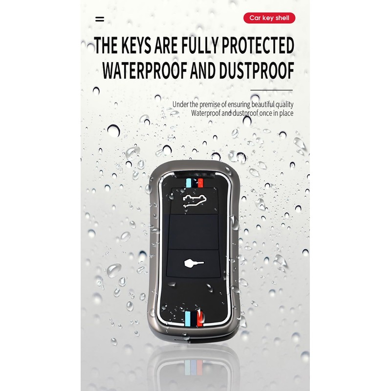 Ysbxitu Metal Car Key Case Protective Cover Fits for Cayenne
