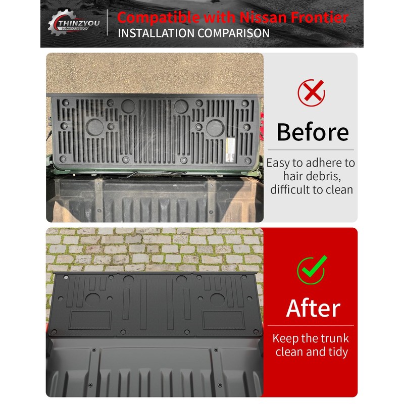 Thinzyou Tailgate Mat Compatible with 2022 2023 2024 Nissan Frontier