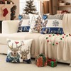 Christmas Throw Pillow Covers 16x16 Inch Set of 4, Merry