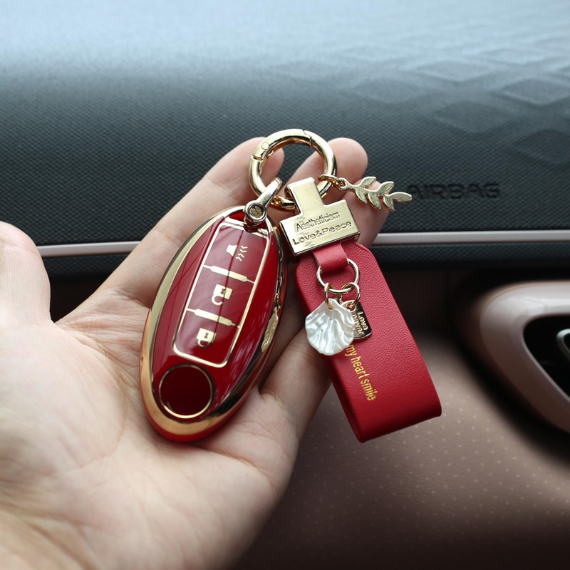 Fit for Nissan Key Fob Cover 3 Button, Smart Key