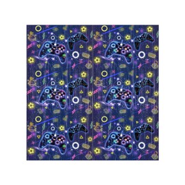 Wasise Gaming Birthday Decorations - 2pcs Gaming Birthday Party Decorations, Video Game Decoration, Gamer Theme Party Backdrop, Room Decorer, Tinsel Foil Fringe Curtains, Photo Booth Prop