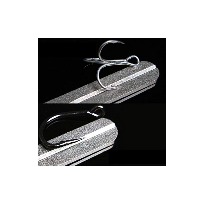 Black Double Side Diamond Sharpener Carp Fishing Hook Sharpening Tool