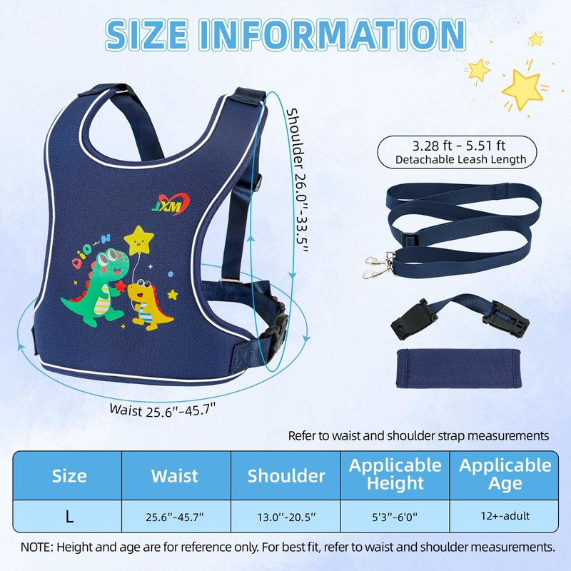 Safety Walking Harness with Leash for Autism Special Needs ADHD/ASD