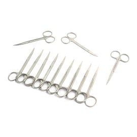 AAPROTOOLS AUTOCLAVABLE PACIFATED IRIS Eye Micro Scissors 4.5" Curved 12/PK Satin Finish Dental Veterinary Instruments A+ Quality