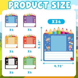 HEYINSHEN 36 Pcs Kids Name Tags for School Kids Photo Nameplates for Classroom Desk Name Tags Labels Stickers with Photo Space Self-Adhesive Stickers for Back to School Decor for Desk Bins Cubbies