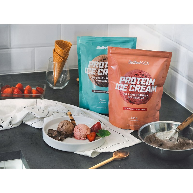 BioTechUSA Protein Ice Cream, Flavoured Ice Powder with Whey Protein
