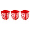 Kigima Reusable Popcorn Cups 3 Litres Set of 3 Red
