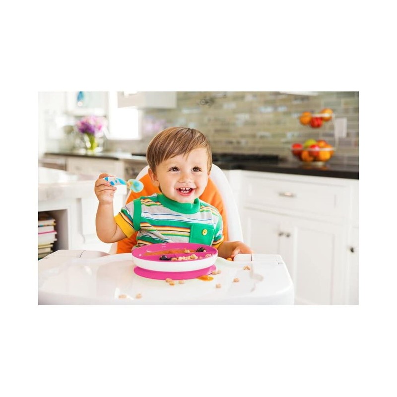 Munchkin Stay Put Divided Suction Plates, Pink/Purple