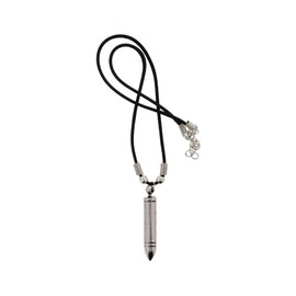 Zac's Alter Ego Heavy Silver Bullet Corded Necklace