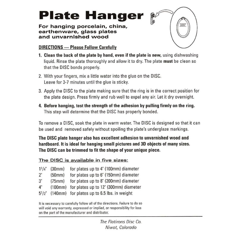 Flatirons Disc Adhesive Plate Hangers, 2 Inch, 8 Pack